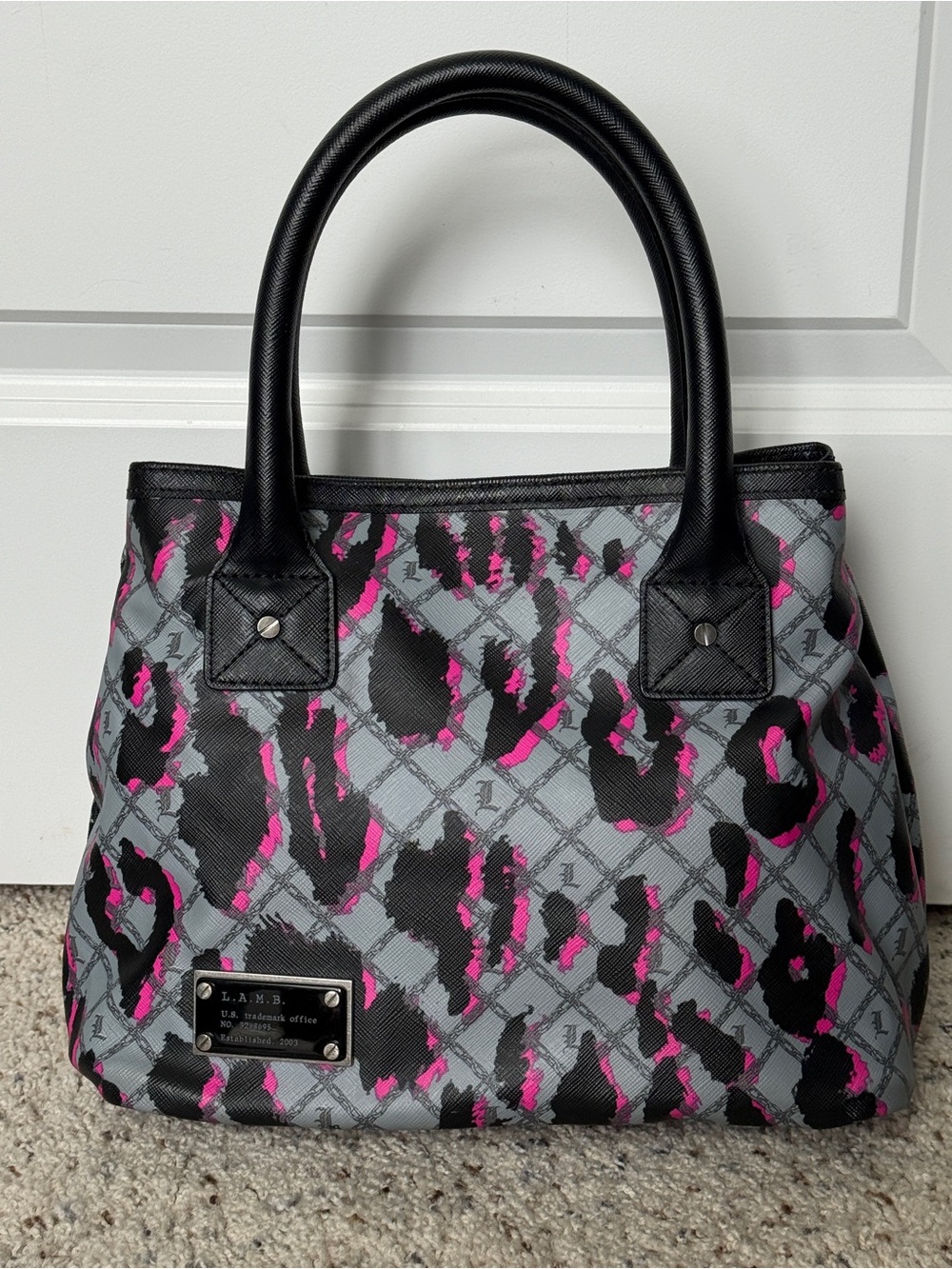 L.A.M.B.* Rare * Williamsfield Bag in Neon Leopard
